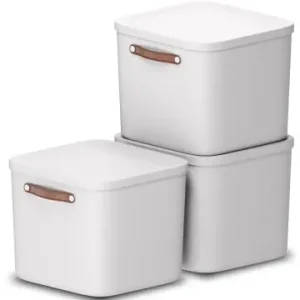 Rotho 3er-Set Kiste mit Deckel Maloja 40l in Mistelweiß günstig kaufen | limango Neue Kollektion