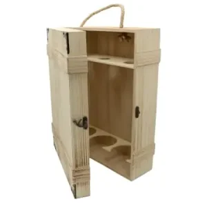 Garantierte Lieferung UNUS Weinkiste aus Holz rustikal in Braun günstig kaufen | limango