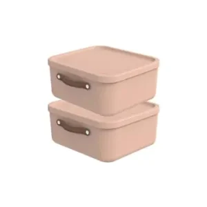 Rotho 2er-Set Kiste mit Deckel Maloja 20l in Meadow rose günstig kaufen | limango Letzte Chance