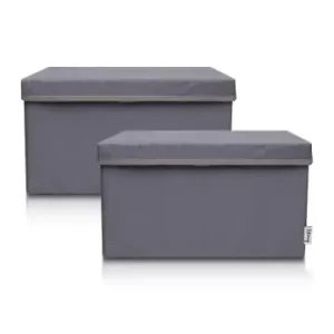 Lifeney Aufbewahrungsbox 2er-Set Anthrazit, 37 x 25 x 21 cm günstig kaufen | limango Neu Im Sortiment