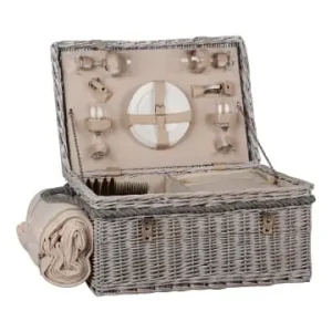 UNUS Picknickkorb für 4 Personen in Grau günstig kaufen | limango Versand Am Gleichen Tag