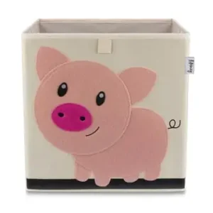Wochenendangebot Lifeney Aufbewahrungsbox Schwein hell, 33 x 33 x 33 cm günstig kaufen | limango
