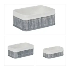 Schneller Versand relaxdays 6 x Aufbewahrungskorb in Grau günstig kaufen | limango