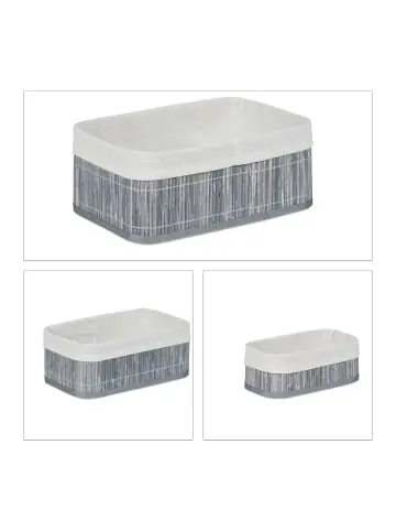 Schneller Versand relaxdays 6 x Aufbewahrungskorb in Grau günstig kaufen | limango