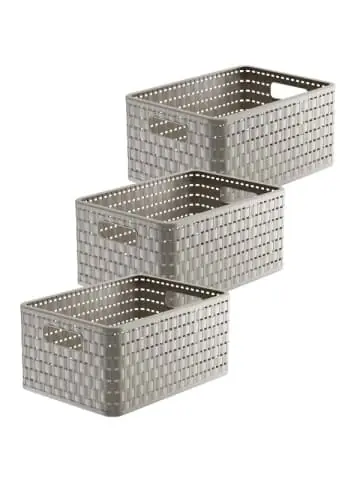 Nur Heute Rotho Country 3er-Set Aufbewahrungskiste 11l in Rattan-Optik in Cappuccino günstig kaufen | limango