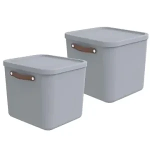Rotho 2er-Set Aufbewahrungskiste 40l in Misty blue günstig kaufen | limango Neue Ware