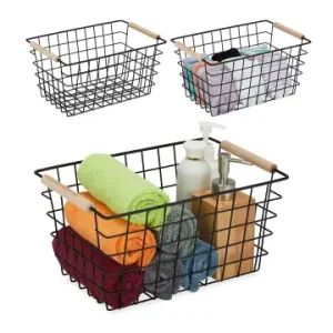 relaxdays 3 x Drahtkorb in Schwarz - (B)31x (H)16 x (T)21 cm günstig kaufen | limango Expressversand