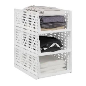 relaxdays 3 x Schrank Organizer in Weiß - (B)33,5 x (H)18 x (T)43,5 cm günstig kaufen | limango Knallerangebot