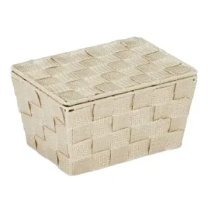 relaxdays 4 x Aufbewahrungskorb in Beige - (B)19,5x (H)10,5 x (T)14,5 cm günstig kaufen | limango Online Kaufen