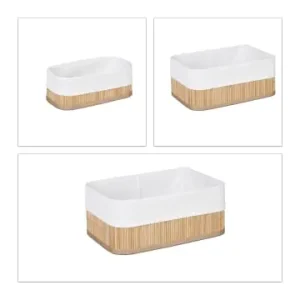 Angebot relaxdays 12 x Aufbewahrungskorb in Natur günstig kaufen | limango