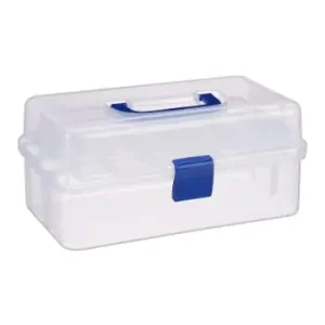 relaxdays Aufbewahrungsbox in Transparent/ Blau - (B)33 x (H)14 x (T)19,5 cm günstig kaufen | limango Preis Gesenkt