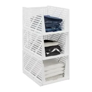 relaxdays 3 x Schrank Organizer in Weiß - (B)33,5 x (H)24,5 x (T)43,5 cm günstig kaufen | limango Mega-Angebot