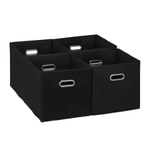 relaxdays 4 x Aufbewahrungsbox in Schwarz - (B)30 x (H)30 x (T)30 cm günstig kaufen | limango Sale
