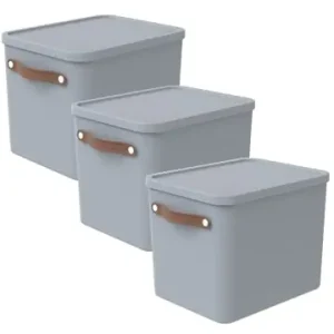 Ausverkauf Rotho 3er-Set Aufbewahrungsbox Maloja 27l günstig kaufen | limango