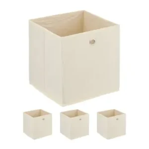 Sonderaktion relaxdays 4 x Aufbewahrungsbox in Creme - (B)30 x (H)30 x (T)30 cm günstig kaufen | limango