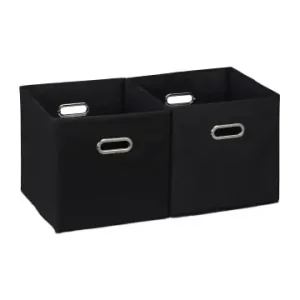 relaxdays 2 x Aufbewahrungsbox in Schwarz - (B)33 x (H)32 x (T)33 cm günstig kaufen | limango Super-Preis