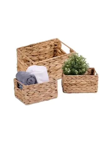 Neu relaxdays 3 x Aufbewahrungskorb in Natur günstig kaufen | limango