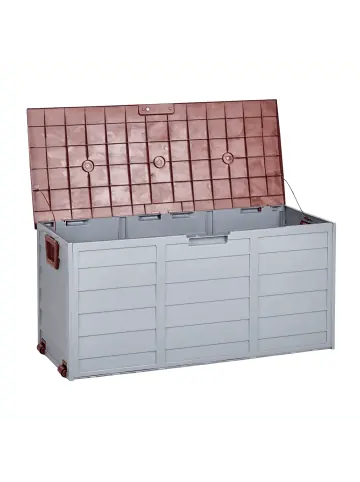 Schneller Versand Beliani Truhe LOCARNO in Grau/Braun - (W) 112 x (H) 53 x (L) 50 cm günstig kaufen | limango