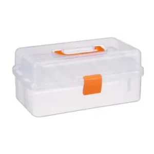 relaxdays Aufbewahrungsbox in Transparent/ Orange - (B)33 x (H)14 x (T)19,5 cm günstig kaufen | limango Schneller Versand