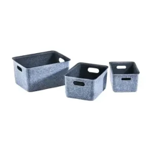 Sale kobolo 3tlg. Set Aufbewahrungskorb TRIOFELTRACK in Grau günstig kaufen | limango