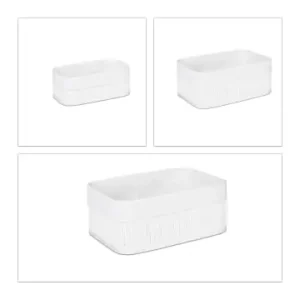 Sonderaktion relaxdays 3x Aufbewahrungskorb Bad in Weiß günstig kaufen | limango