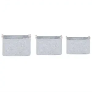 Aktuell Beliani 3er-Set Bad-Kleinaufbewahrung BAYSAI in Grau günstig kaufen | limango