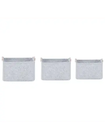 Aktuell Beliani 3er-Set Bad-Kleinaufbewahrung BAYSAI in Grau günstig kaufen | limango