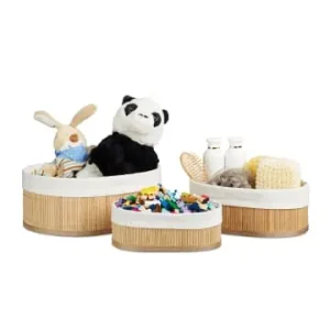 relaxdays 12 x Regalkorb in Natur - (B)32 x (H)12,5 x (T)22 cm günstig kaufen | limango Gratis Versand