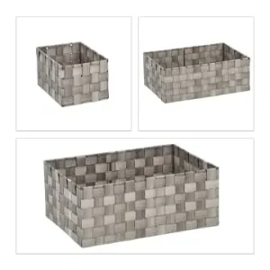 relaxdays Aufbewahrungskorb 4er Set in Grau günstig kaufen | limango Kracherpreis