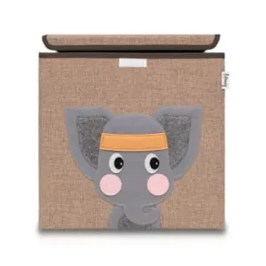 Letzte Chance Lifeney Aufbewahrungsbox mit Deckel Braun Elefant, 33 x 33 x 33 cm günstig kaufen | limango