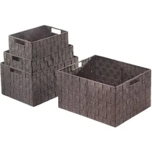 Rabatt kobolo 4tlg. Set Regalkorb NYLONRACK4 in Braun günstig kaufen | limango