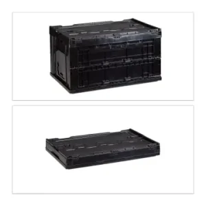 Gratis Versand relaxdays 2x Transportbox in Schwarz - 60 l günstig kaufen | limango