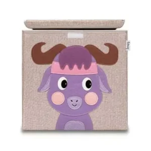 Sonderaktion Lifeney Aufbewahrungsbox mit Deckel Hellgrau Büffel, 33 x 33 x 33 cm günstig kaufen | limango