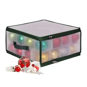 relaxdays Weihnachtskugel-Aufbewahrungsbox in Transparent/ Grün - (B)36 x (H)18 x (T)36 cm günstig kaufen | limango Schneller Versand