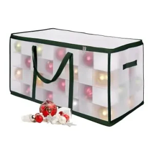 Zertifiziert relaxdays Weihnachtskugel-Aufbewahrungsbox in Transparent/ Grün - (B)73 x (H)37 x (T)36 cm günstig kaufen | limango