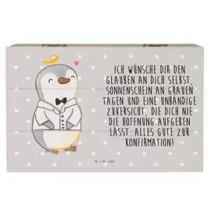 Mr. & Mrs. Panda Box Pinguin Konfirmation Hemd mit Spruch in Grau Pastell günstig kaufen | limango Neue Kollektion