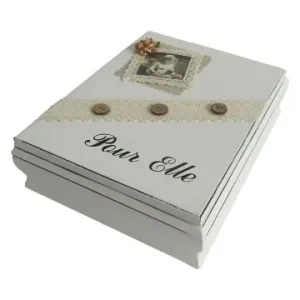 Kostenloser Versand Anticline Aufbewahrungsbox "Pour Elle" in Weiß - (B)18,5 x (H)7 x (T)24 cm günstig kaufen | limango