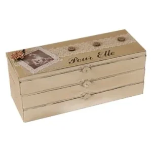 Anticline Aufbewahrungsbox "Pour Elle" in Beige - (B)27 x (H)11 x (T)10 cm günstig kaufen | limango Letzte Chance