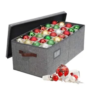 Kostenloser Rückversand relaxdays Weihnachtskugel-Aufbewahrungsbox in Grau - (B)66,5 x (H)26 x (T)33 cm günstig kaufen | limango