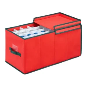 relaxdays Weihnachtskugel-Aufbewahrungsbox in Rot/ Grün - (B)30 x (H)30 x (T)60 cm günstig kaufen | limango Mega-Angebot