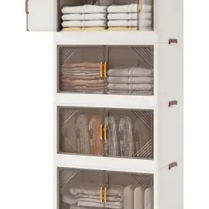 COSTWAY Aufbewahrungsbox mit Deckel 4 tlg. 65 cm breite in Weiß günstig kaufen | limango Garantierte Lieferung