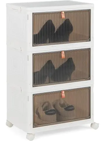 Jetzt Kaufen COSTWAY 3-Ebenen Aufbewahrungsbox rollbar in Weiß günstig kaufen | limango