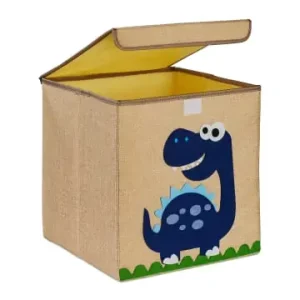 Knallerangebot relaxdays Kinder-Aufbewahrungsbox "Dino" in Beige/ Blau - (B)33 x (H)33 x (T)33 cm günstig kaufen | limango