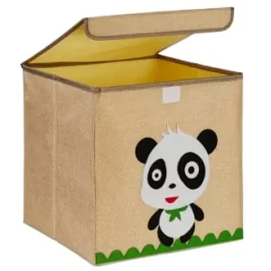 relaxdays Kinder-Aufbewahrungsbox "Panda" in Beige/ Weiß - (B)33 x (H)33 x (T)33 cm günstig kaufen | limango Online Kaufen