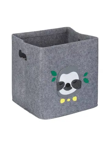 Kostenloser Versand relaxdays Kinder-Aufbewahrungsbox "Faultier" in Grau - (B)33 x (H)33 x (T)33 cm günstig kaufen | limango