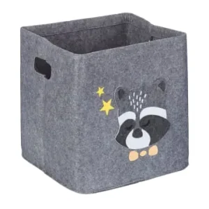 Nur Für Kurze Zeit relaxdays Kinder-Aufbewahrungsbox "Waschbär" in Grau - (B)33 x (H)33 x (T)33 cm günstig kaufen | limango