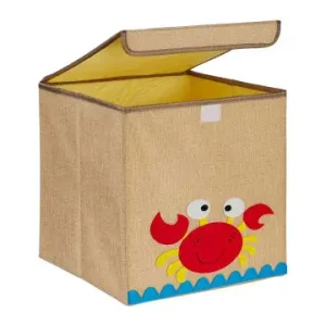 relaxdays Kinder-Aufbewahrungsbox "Krebs" in Beige/ Orange - (B)33 x (H)33 x (T)33 cm günstig kaufen | limango Direkt Vom Hersteller