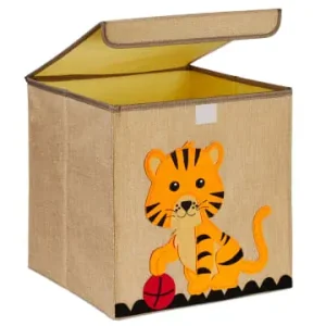 relaxdays Kinder-Aufbewahrungsbox "Tiger" in Beige/ Orange - (B)33 x (H)33 x (T)33 cm günstig kaufen | limango Jetzt Bestellen