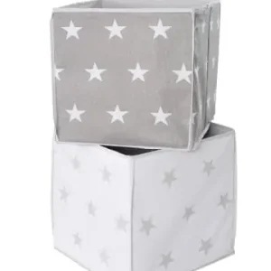 roba Aufbewahrungsbox 'Little Stars' - Canvas-Box für Spielzeug - Grau / Weiß günstig kaufen | limango Preiswert