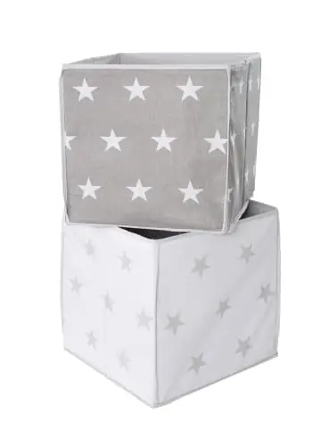 roba Aufbewahrungsbox 'Little Stars' - Canvas-Box für Spielzeug - Grau / Weiß günstig kaufen | limango Preiswert